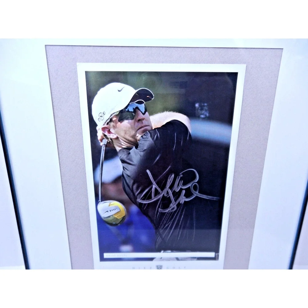Signed David Duval Golfer Autographed Framed Matted Photo Nike PGA Champion VTG